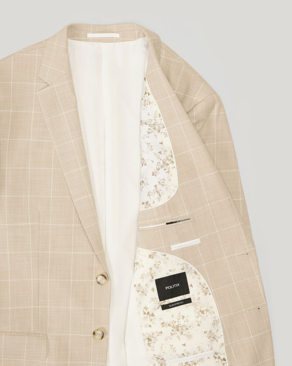 Windowpane Check Tailored Jacket, Natural Windowpane, hi-res